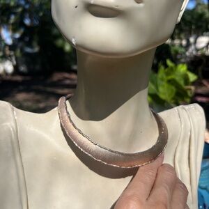 Milor Italy 925 Sterling Silver Modernist Choker Like New!